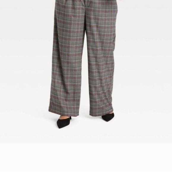 Ava & Viv Pants - AVA & VIV Women’s High-Rise Fitted Ankle Pants in a multi-color plaid pattern 20